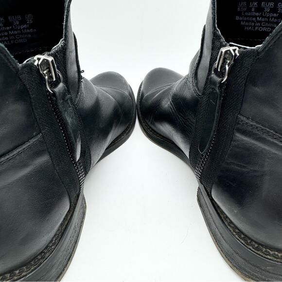 Franco Sarto Women's Halford Zip Ankle Bootie Black Size 8.5 Moto Boho Office - Picture 8 of 11
